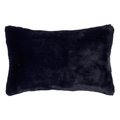 Saro Lifestyle SARO 6036.BL1220B 12 x 20 in. Rectangular Down Filled Polyester Throw Pillow with Ultra Soft Faux Fur Design - Blue 6036.BL1220B